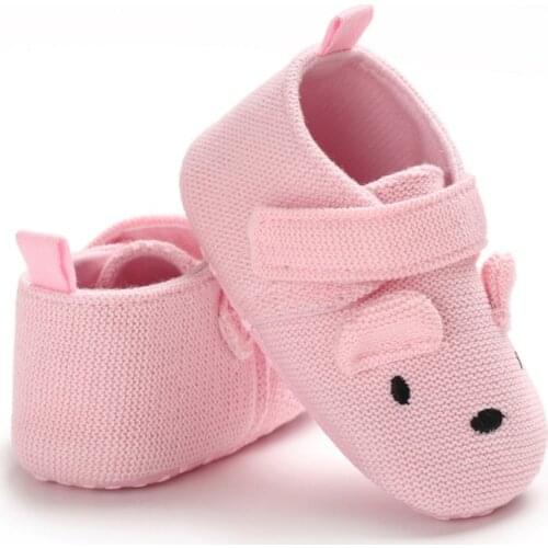 Infant Toddler Baby Knit Shoes Newborn Boy Girl Cartoon First Walkers Shoes 0-18M