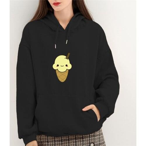Hoodies Oversized Printed Sweatshirts Hooded Harajuku Winter Casual Vintage Korean Pullovers Women Sudaderas Moletom Feminino