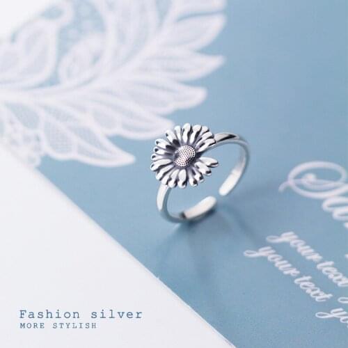 Bohemian Sunflower Rings For Women Boho Rings Party Trend Korean Creative Geometric Irregular Jewelry Gift