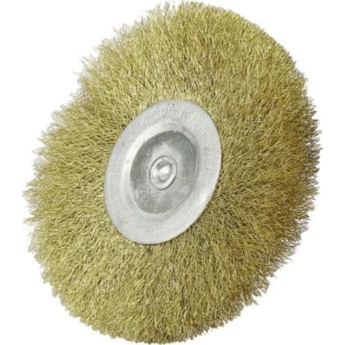 1Pc 100mm 4Inch Steel Wire Wheel With Shank Metal Cleaning Rust Removal Sanding Polishing Wheel For Angle Grinder