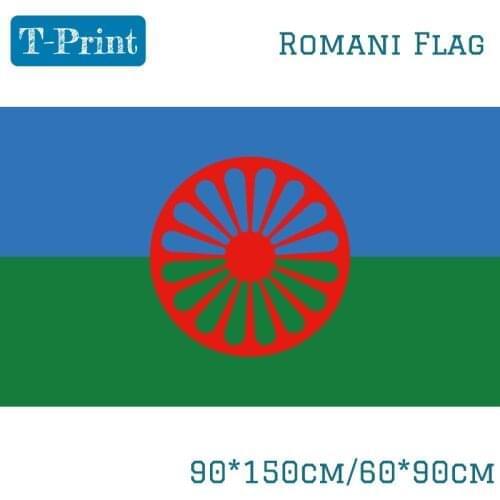10PCS Flag Rom Gypsy Flag Of The Romani People 3X5FT 90x150cm 60x90cm