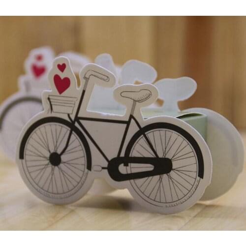 100 Pcs bicycle Wedding Favors Kraft Paper Gift Boxes scatole regalo bike Candy Boxes Drawer Design