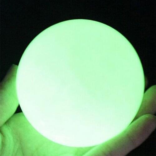 35mm Glow In The Dark Stone Green Luminous Quartz Crystal Sphere Ball With Stand