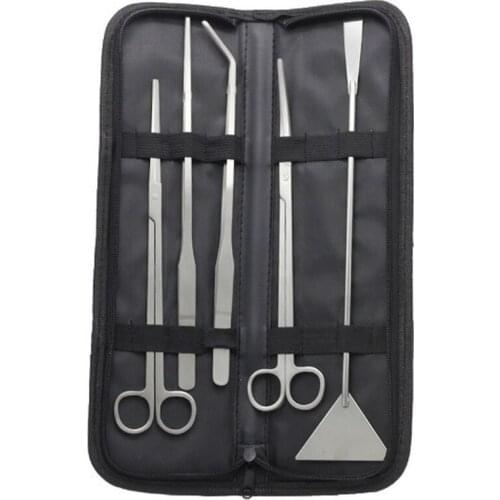 Aquarium Tools Set Plants Tweezers and Scissors Grass Stainless Steel Cleaning Tools Plants Fish Tank Accessories 4 5 6pcs/set