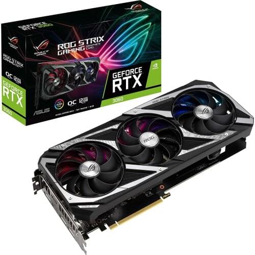Asus Geforce ROG-STRIX-RTX3060-O12G-GAMING 12GB Gddr6 192BIT Oc 2xhdmı 3xdp Rgb Video Card Computer parts, Display Card, Pc