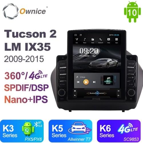 Ownice Android 10.0 Car Radio for Hyundai Tucson 2 LM IX35 2009 - 2015 GPS 2 Din Auto Audio System Stereo 4G LTE Tesla Style