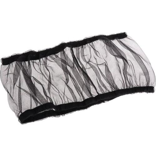 Bird Cage Cover Seed Catcher Birdcage Nylon Mesh Net Cover Skirt Guard (Black)