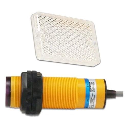 Feedback reflex photoelectric switch sensor E3F3-R4N2 DC NPN NC diameter 30mm distance 4m Transducer