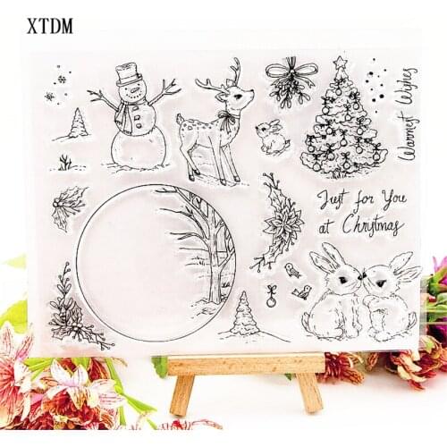 Hot sale snowman Transparent Clear Stamps / Silicone Seals Roller Stamp for DIY scrapbooking photo album/Card Making
