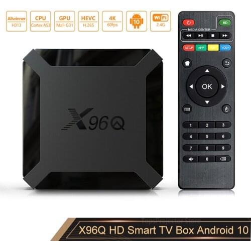 Hot X96Q HD Smart TV Box Android 10 Allwinner H313 Quad Core ARM Cortex A53 TV X96 Q Set Top Box Support 4K 3D Media Player