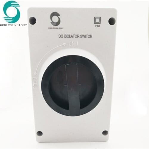 IP66 Worldsunlight outdoor 1000V 32A 4P SOLAR PV DC ISOLATOR disconnector SWITCH