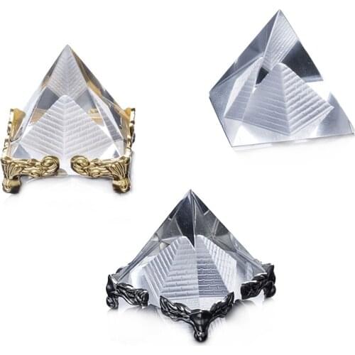 K9 Pyramid AAA Quartz Crystal Glass Pyramid Carved Pyramid Egypt Egyptian Crystal Pyramid Crystal Wipes Home Decoration Crafts