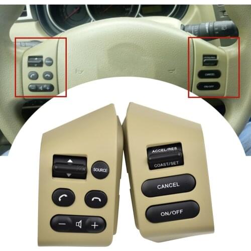 Beige Color For Nissan Sylphy 2005-2017 Tiida 2005-2008 Livina 2007-2010 Steering Wheel Control Buttons With Backlight