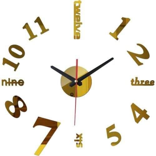 2019 New Quartz Wall Clock Modern Design Reloj De Pared Large Decorative Clocks 3d Diy Acrylic Mirror Living Room