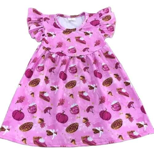 New Boutique Cartoon Print Preal Dress Children Clothing Set Girls and BoysShirt Outfit