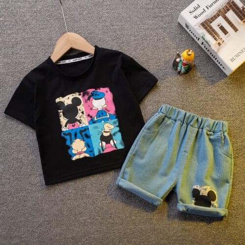 0-5 Years Summer Boy Clothing Set 2021 New Fashion Active Casual Cartoon T-shirt+ Pant Kid Children Baby Toddler Boy Clothing
