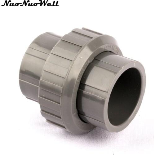 1pcs NuoNuoWell Plastic PVC 40mm Hose Union Straight Connector Pipe Quick Joint Garden Irrigation Watering Tube Fittings
