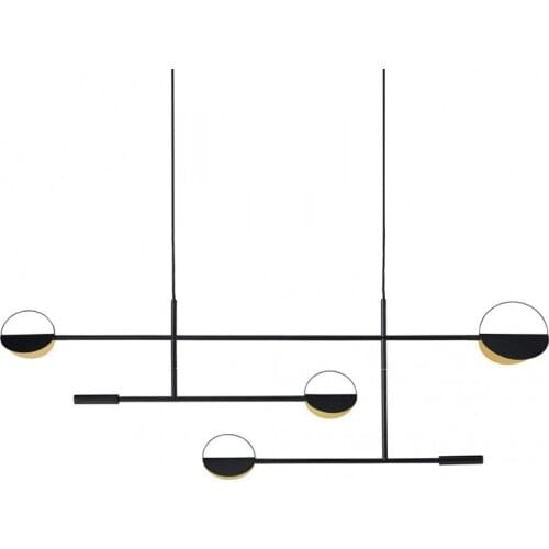 Nordic post-modern LED chandelier creative living room dining room bedroom living room exhibition hall geometric line chandelier
