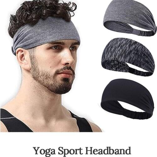 Yoga Hair Band Wide Sweatband Elastic Quick Dry Soft Sweat-Absorbing Headbands For Women Sport Accessory Summer Running Men