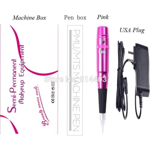 Professional DERMOGRAFO UNIVERSAL Tattoo Eyebrow Pen Permanent Lip Machine Tool Makeup Eyeliner Rotary Machine Kit with Box