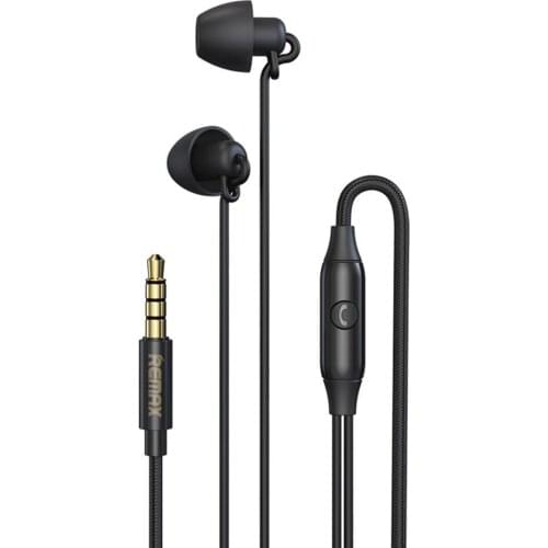 Remax RM-208 3.5mm Wired Stereo Music Phone Earphone In-ear Headset with Mic stereo sound noise reduction design Earphone