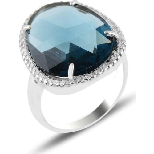 Silver 925 Sterling Zircon Stone Ring