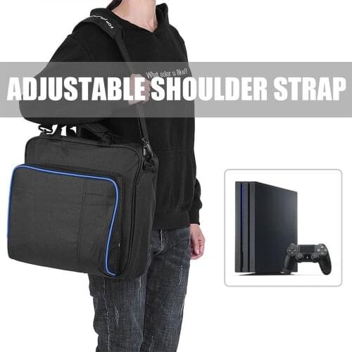 For PS4 / PS4 Pro Slim Game Sytem Bag Original Size For PlayStation 4 Console Protect Shoulder Carry Bag Handbag Canvas Case