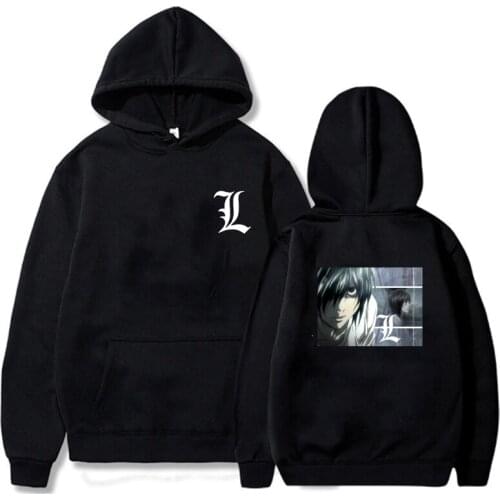 2021 Hot Anime Cartoon Death Note Hoodies Sweatshirts Men/Women Print Long Sleeve Hooded Tracksuits Fashion Hooded Tops