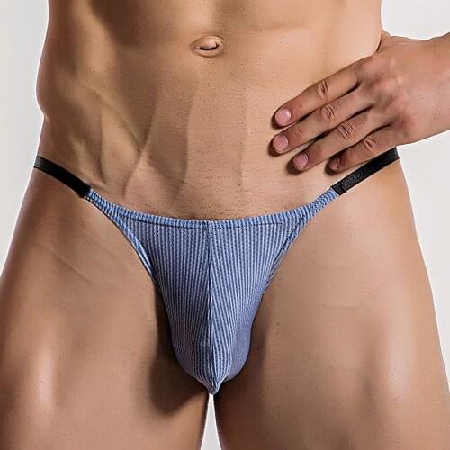 Mens Sexy Low Rise Briefs Thong T-Back G-String Fashion Breathable Soft Lingerie High Quality Underpants