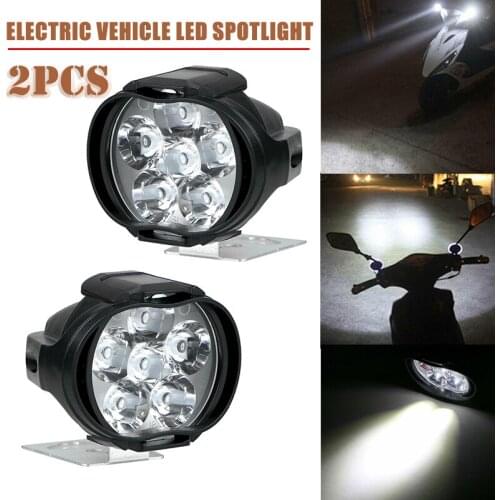 2 Pcs Car Headlight Fog Lights LED Motorcycle Front Spotlight 12V 10W High Brightness Front Headlight Fit for 12V/24V Vehicles