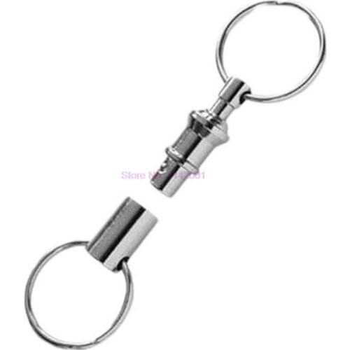200pcs Quick Release Detachable Swivel Keychain Key Ring Double Split Rings Outdoor Tactical Backpack Carabiner Camp Kits