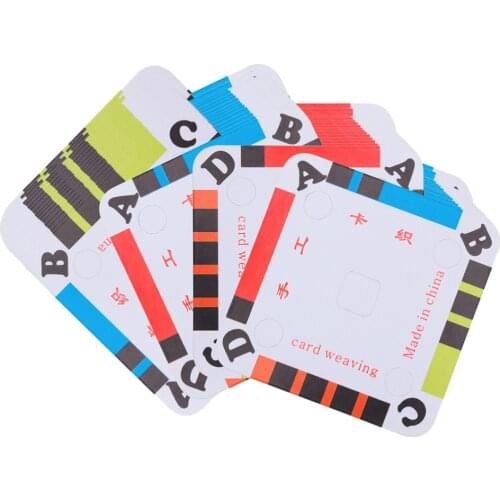 200Pcs DIY Craft Weaving Paper Loom Cards Professional Weaving Cards Tablet Woven Board Disk Braiding DIY Weaving Tool