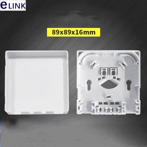 30pcs FTTH Terminal box 2 port ABS junction box wall mount desktop patch panel white plastic box factory wholesales ELINK