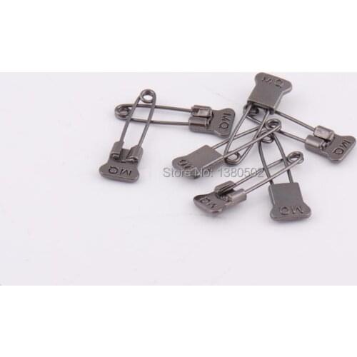 30pcs/lot Black color small size metal afety Pins Brooch pin for clothes label