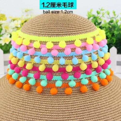 40yards/lot 21mm Wide 25 Colors Sewing Accessories Pompom Trim Pom Pom Decoration Tassel Ball Fringe Ribbon DIY Material Apparel