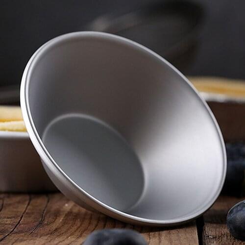 5PCS/Pack Round Aluminum Alloy Egg Tarts Mold Reusable 7 Cm Diameter For DIY Cupcake Rice Cakes Tartlets Small Baking Tools