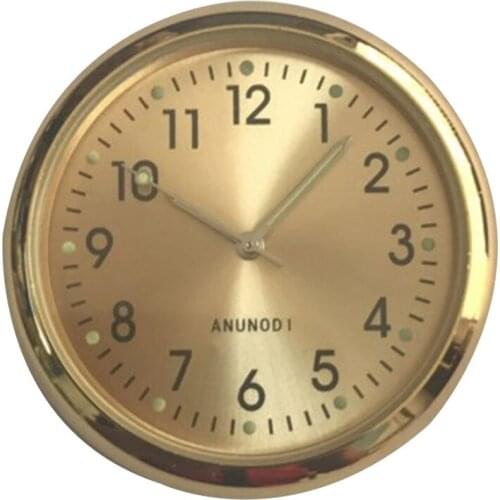 Accurate Decoration Auto Styling Self Adhesive Stick On Mini Interior Practical Luminous Round Portable Car Clock Analog
