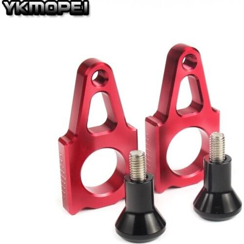 CNC Aluminum Rear Chain Adjuster Axle blocks wth Bike Stand For CRF CR125 250R CRF250R 250X 450R 450X Dirt Bike Motocross