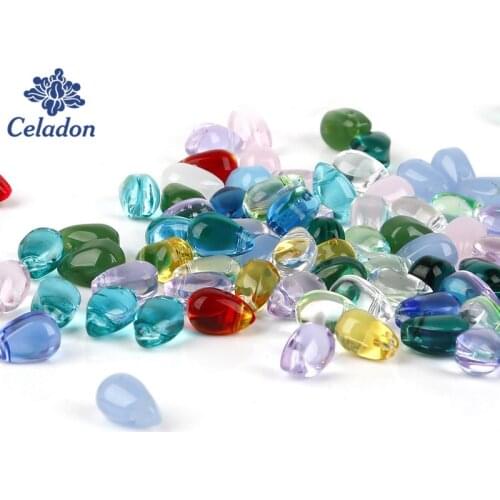 9x6MM 5pcs/lot Czech Glass Water Drop Beads Transparent Teardrop Bead Charm for Earring Pendant Making DIY Jewelry Findings