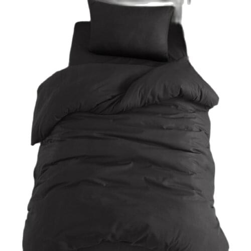 Pure Bedding sets Black Duvet covers Solid Bed Linen Euro Beddings black Quilt Cover Pillow 200x200 or 160x220 free shipping