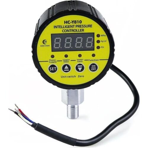AC220V M20*1.5Threaded connection Digital electric contact pressure gauge gauge radial leakage short circuit protection