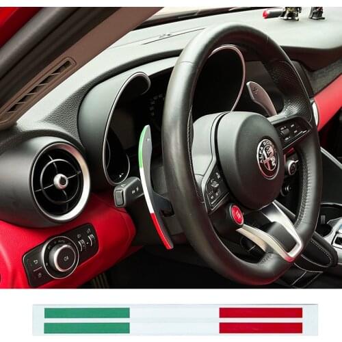 Car steering wheel paddle decorative stickers are suitable for Alfa Romeo giulia stelvio modified interior decoration accessorie