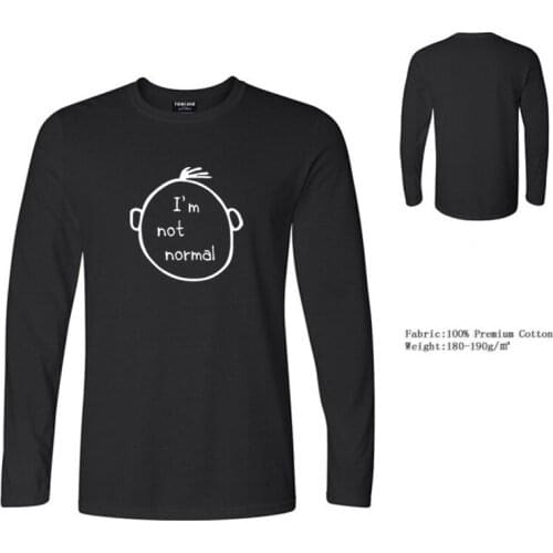 2021 TARCHIA Fashion MenS Punny Printed T-Shirts Long Sleeve Tshirt Cotton T Shirts Man Clothing Men Tees Tops Free Shipping