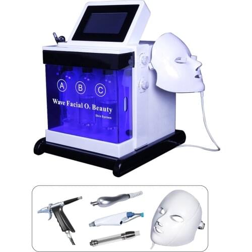 Hydro Facial Machine Diamond Microdermabrasion Oxygen Small Bubble Device Skin Deep Clean with PDT Mask