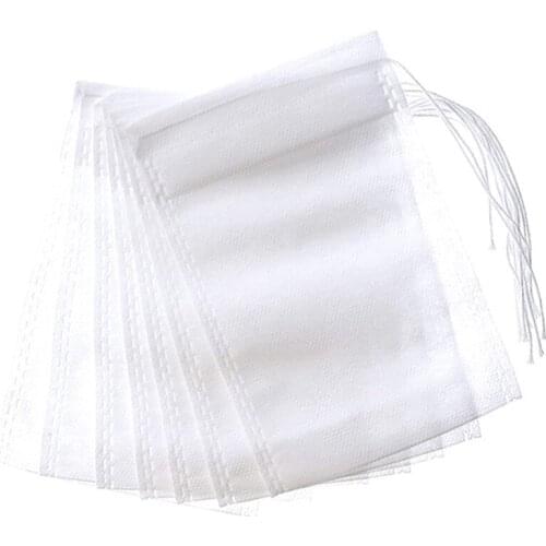 Hot 500Pcs Teabags String Heat Seal Paper Herb Loose Tea Bag Organizer Tools Storage Bags