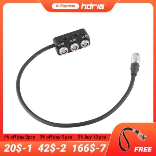 HDRiG 2020 New 1 to 3 Power Splitter (4pin Hirose) With 1/4"-20 Screw Threads Holes Mount For Camera Cage Rig Camera Accessories
