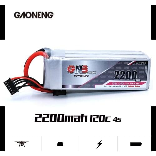 Gaoneng GNB 2200mAh 4S1P 14.8V 120C/240C Lipo Battery With XT60 Plug For FPV Drone Quadcopter Helicopter UAV RC Parts