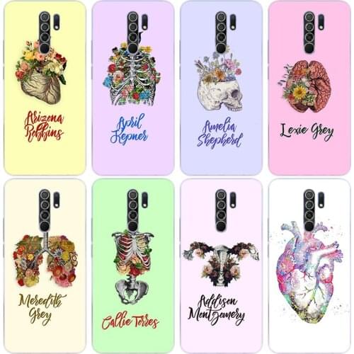 Medical Human Organs Silicone Case for Xiaomi Redmi Note 10 9 Pro Max 10S 9S 8T 8 8A 9 9A 9C 9T K40 Pro 5G Soft Cover