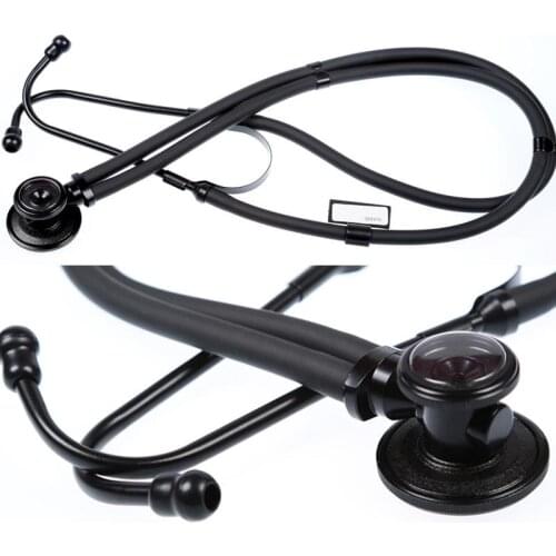 Multi-function stethoscope double-sided double-tube stethoscope to listen to fetal heart extended luxury black plating