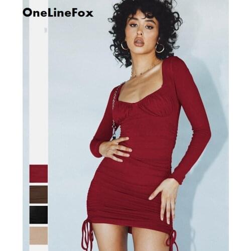 Летние платья с длинным рукавом ONE LINE FOX China At AliExpress